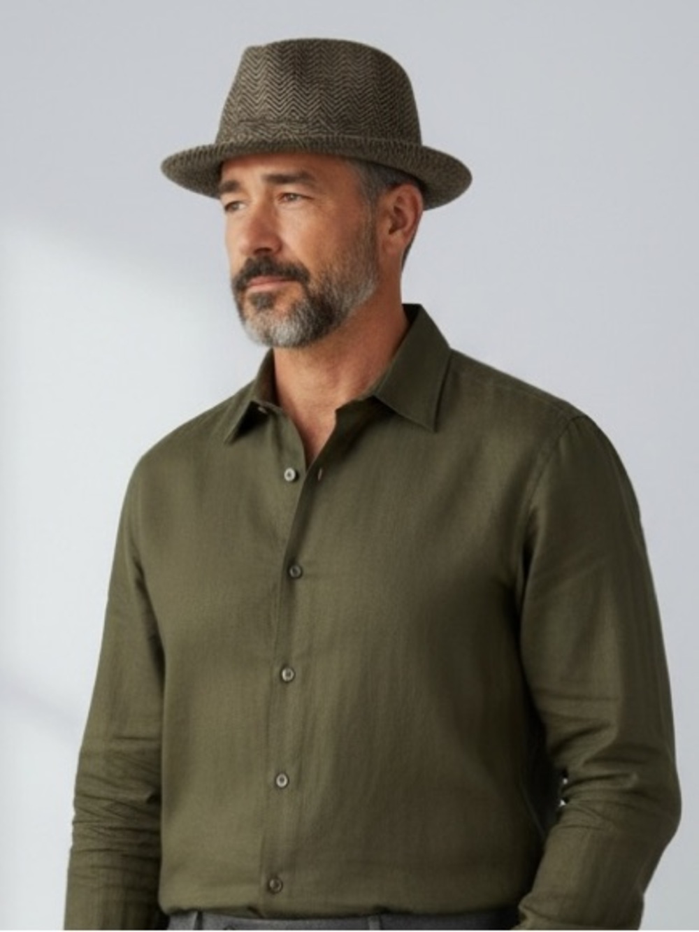Men's Fedora Hat - Classic Textured Weave